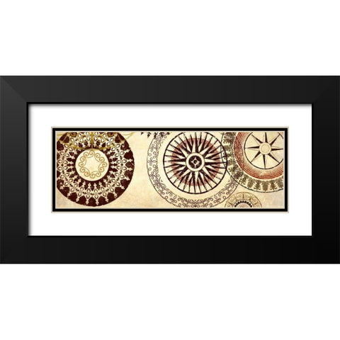 Textile Panel II Black Modern Wood Framed Art Print with Double Matting by Marcon, Michael