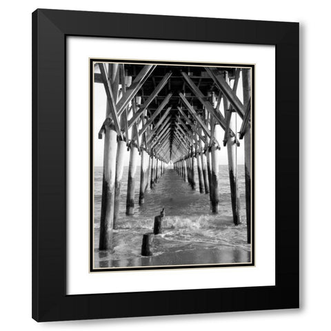 By the Dock I Black Modern Wood Framed Art Print with Double Matting by Rodriguez, Jairo