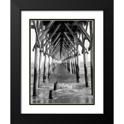 By the Dock I Black Modern Wood Framed Art Print with Double Matting by Rodriguez, Jairo