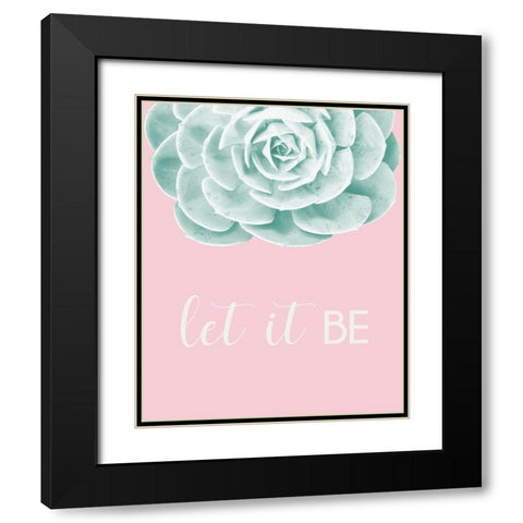 Inspirational Echeveria Black Modern Wood Framed Art Print with Double Matting by Rodriguez, Jairo