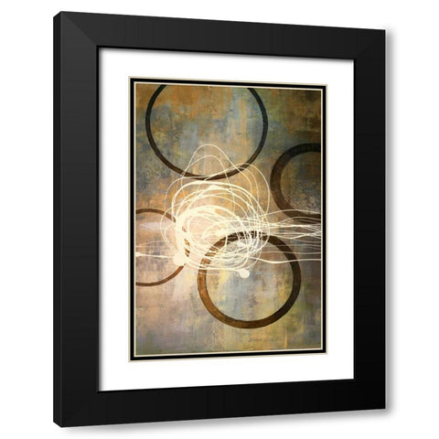 Connections I Black Modern Wood Framed Art Print with Double Matting by Marcon, Michael