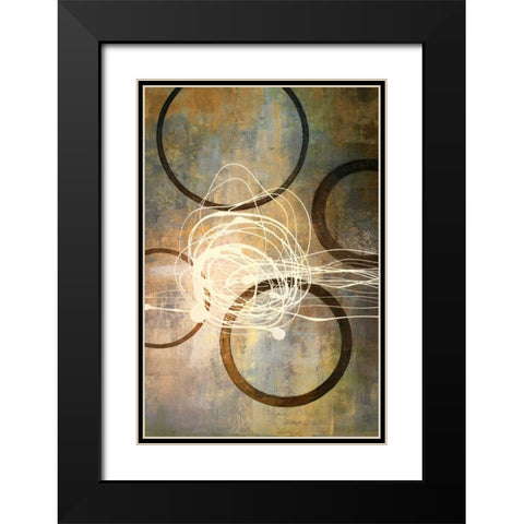 Connections I Black Modern Wood Framed Art Print with Double Matting by Marcon, Michael