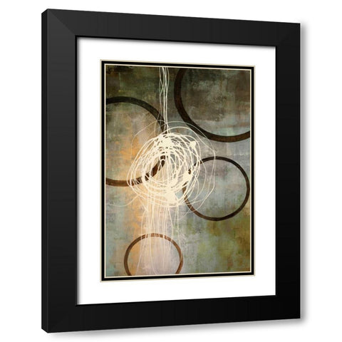 Connections II Black Modern Wood Framed Art Print with Double Matting by Marcon, Michael