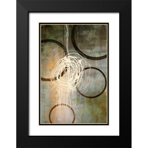 Connections II Black Modern Wood Framed Art Print with Double Matting by Marcon, Michael