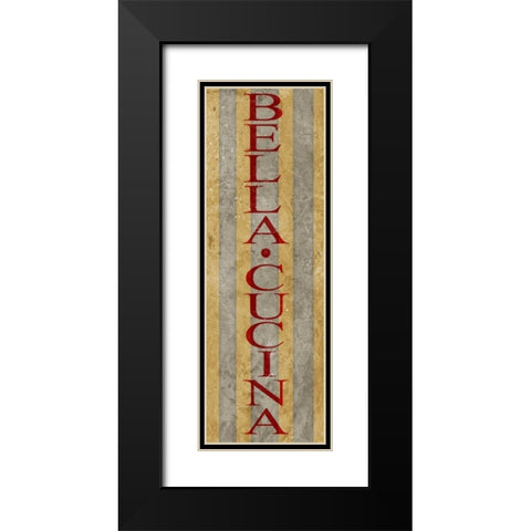 Bella Cucina Black Modern Wood Framed Art Print with Double Matting by SD Graphics Studio
