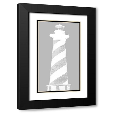 Lighthouse Panel I Black Modern Wood Framed Art Print with Double Matting by Rodriguez, Jairo