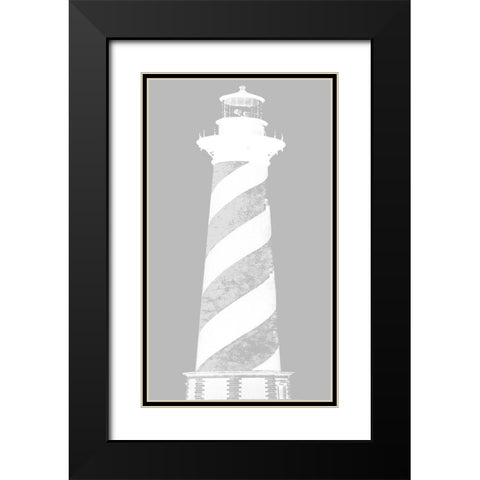 Lighthouse Panel I Black Modern Wood Framed Art Print with Double Matting by Rodriguez, Jairo