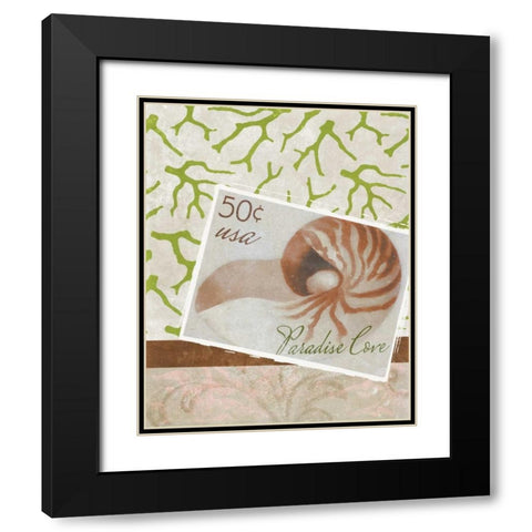 Paradise Cove Black Modern Wood Framed Art Print with Double Matting by Medley, Elizabeth