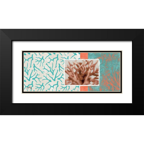 Aquamarine II Black Modern Wood Framed Art Print with Double Matting by Medley, Elizabeth