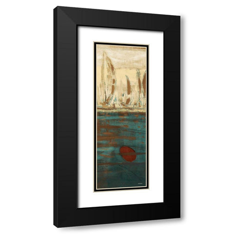 Calm Waters II Black Modern Wood Framed Art Print with Double Matting by Kingsley