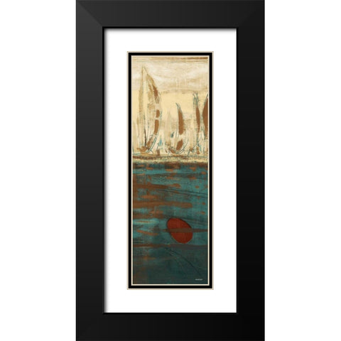 Calm Waters II Black Modern Wood Framed Art Print with Double Matting by Kingsley
