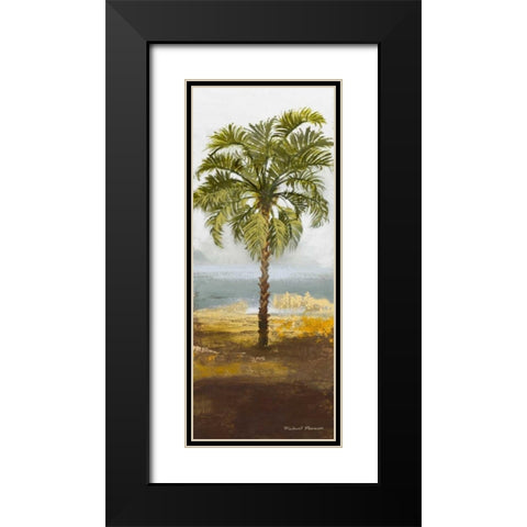 Beach Palm I Black Modern Wood Framed Art Print with Double Matting by Marcon, Michael