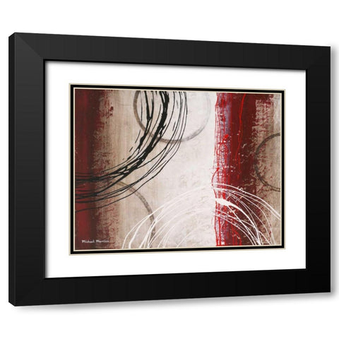Tricolored Gestures I Black Modern Wood Framed Art Print with Double Matting by Marcon, Michael