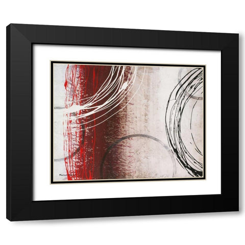Tricolored Gestures II Black Modern Wood Framed Art Print with Double Matting by Marcon, Michael