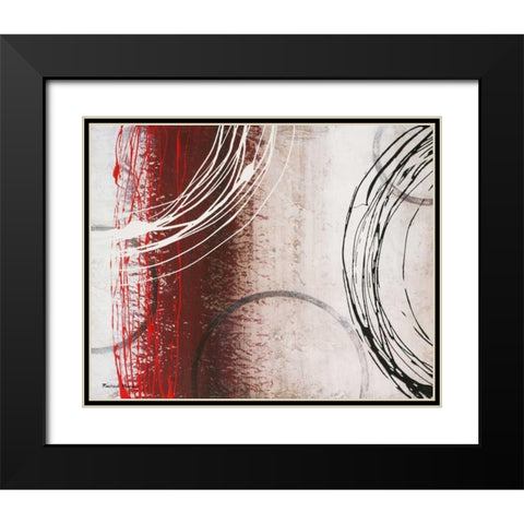 Tricolored Gestures II Black Modern Wood Framed Art Print with Double Matting by Marcon, Michael