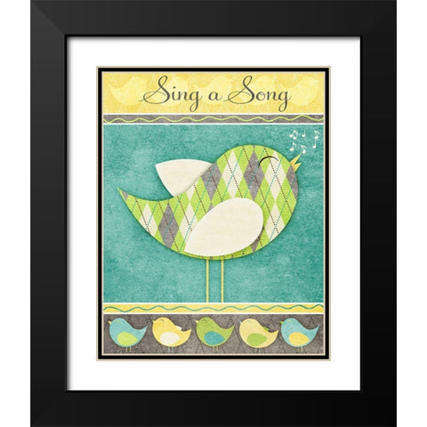 Tweet Tweet I Black Modern Wood Framed Art Print with Double Matting by SD Graphics Studio