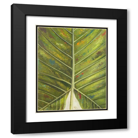 Green Zoom III Black Modern Wood Framed Art Print with Double Matting by Pinto, Patricia