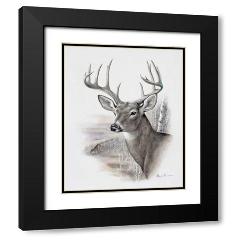 Fall Splendor Black Modern Wood Framed Art Print with Double Matting by Manning, Ruane