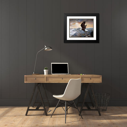 Eagles Lair Black Modern Wood Framed Art Print with Double Matting by Manning, Ruane