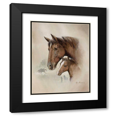 Race Horse I Black Modern Wood Framed Art Print with Double Matting by Manning, Ruane