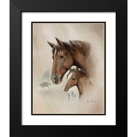 Race Horse I Black Modern Wood Framed Art Print with Double Matting by Manning, Ruane