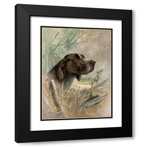 Beauty on Point Black Modern Wood Framed Art Print with Double Matting by Manning, Ruane