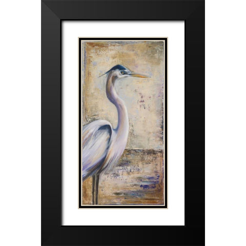 Blue Heron I Black Modern Wood Framed Art Print with Double Matting by Pinto, Patricia