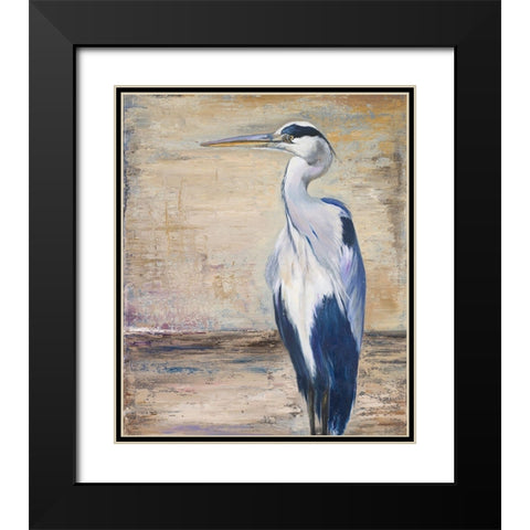Tropic Heron 11 Black Modern Wood Framed Art Print with Double Matting by Pinto, Patricia