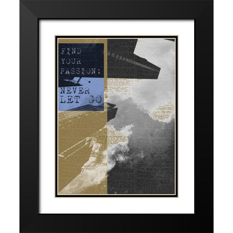 City Inspired I Black Modern Wood Framed Art Print with Double Matting by Lake, Shelley