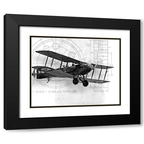 Flight Plans I Black Modern Wood Framed Art Print with Double Matting by Marcon, Michael