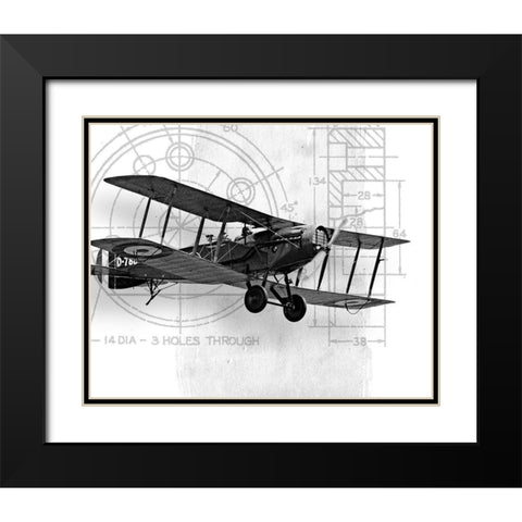 Flight Plans I Black Modern Wood Framed Art Print with Double Matting by Marcon, Michael