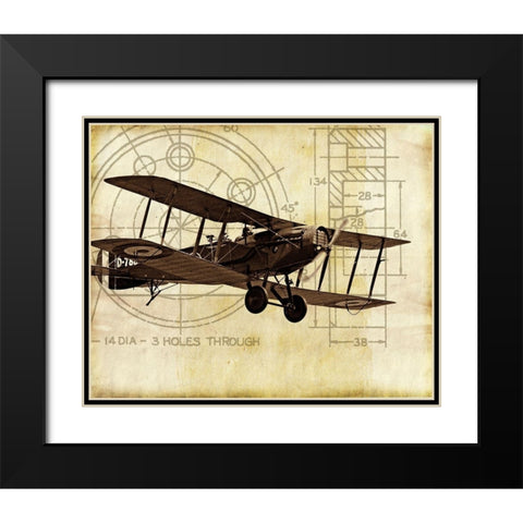 Flight Plans I Black Modern Wood Framed Art Print with Double Matting by Marcon, Michael