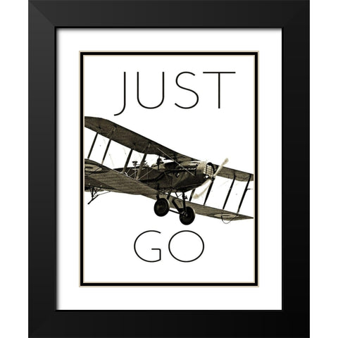 Vintage Airplanes I Black Modern Wood Framed Art Print with Double Matting by Marcon, Michael