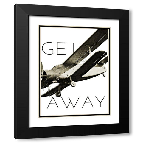 Vintage Airplanes II Black Modern Wood Framed Art Print with Double Matting by Marcon, Michael