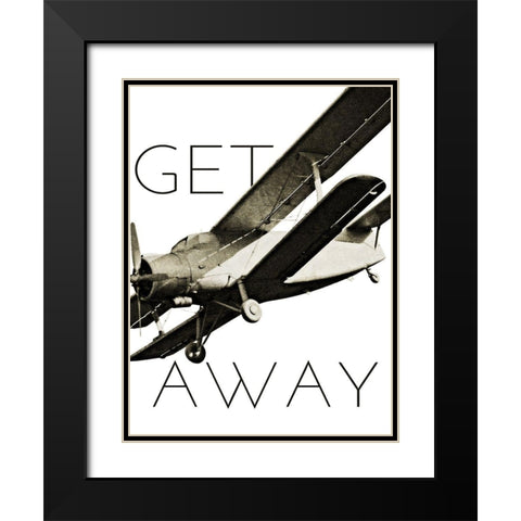 Vintage Airplanes II Black Modern Wood Framed Art Print with Double Matting by Marcon, Michael