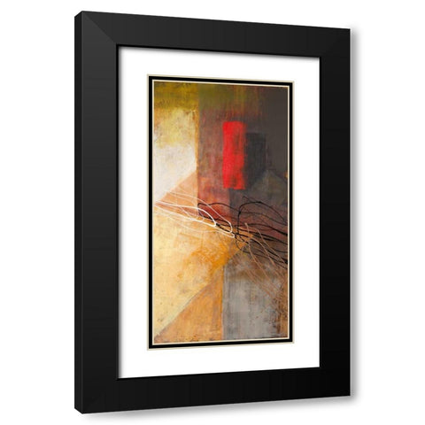 Red on Black II Black Modern Wood Framed Art Print with Double Matting by Marcon, Michael