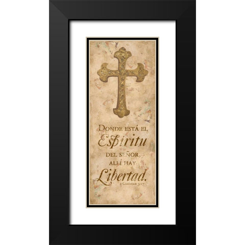 Espiritu Black Modern Wood Framed Art Print with Double Matting by Hakimipour, Tiffany