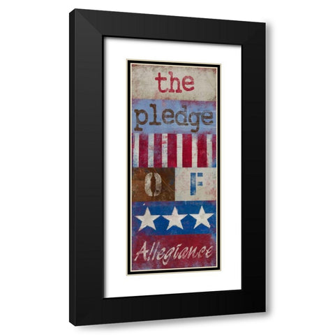 The Pledge of Allegiance Black Modern Wood Framed Art Print with Double Matting by Kingsley