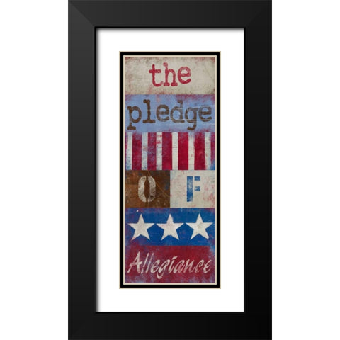 The Pledge of Allegiance Black Modern Wood Framed Art Print with Double Matting by Kingsley