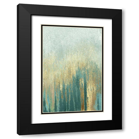 Teal Golden Woods Black Modern Wood Framed Art Print with Double Matting by Gonzalez, Roberto