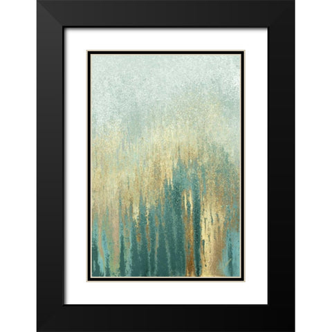 Teal Golden Woods Black Modern Wood Framed Art Print with Double Matting by Gonzalez, Roberto