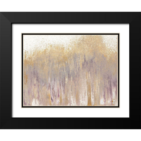 Rose Gold Expression Black Modern Wood Framed Art Print with Double Matting by Gonzalez, Roberto