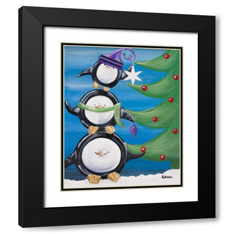 Paddison and Friends IV Black Modern Wood Framed Art Print with Double Matting by Ritter, Gina