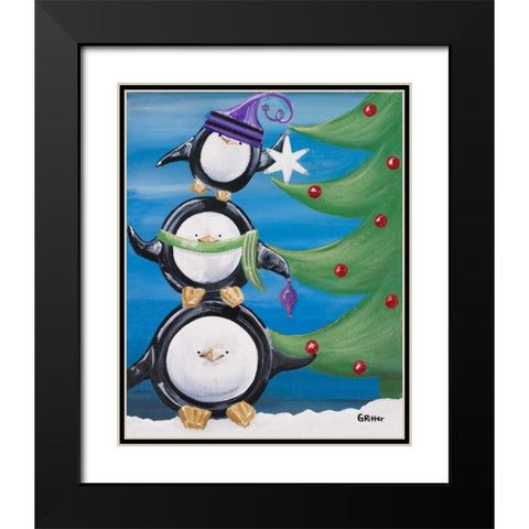 Paddison and Friends IV Black Modern Wood Framed Art Print with Double Matting by Ritter, Gina