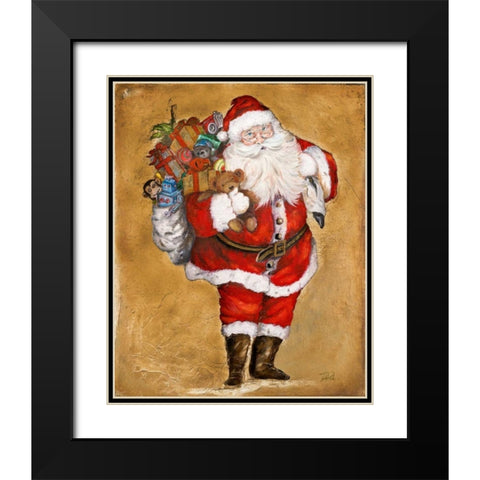 Jolly Night on Gold Black Modern Wood Framed Art Print with Double Matting by Pinto, Patricia
