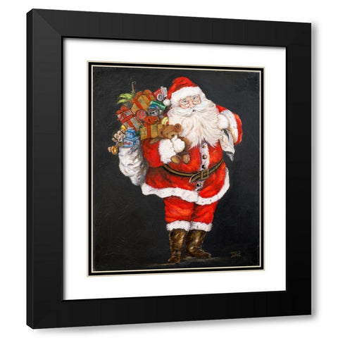 Jolly Night Black Modern Wood Framed Art Print with Double Matting by Pinto, Patricia