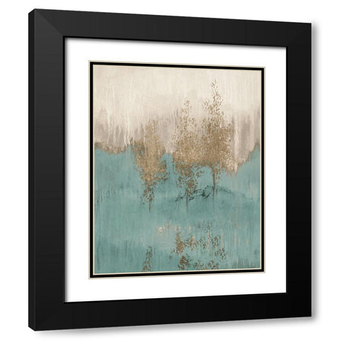 Through The Gold Trees Abstract I Black Modern Wood Framed Art Print with Double Matting by Loreth, Lanie