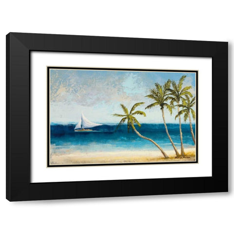 Atlantic Daydream II Black Modern Wood Framed Art Print with Double Matting by Marcon, Michael