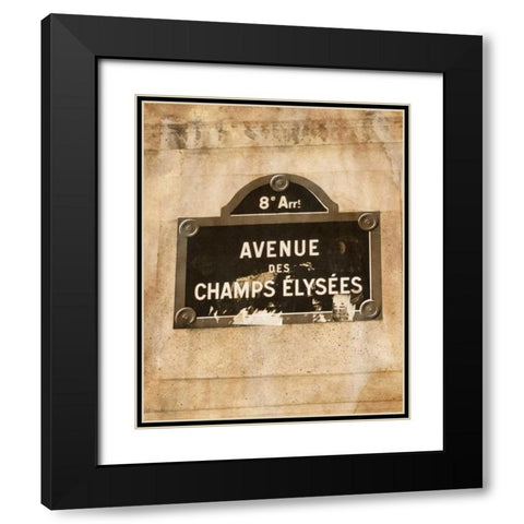 French Street I Black Modern Wood Framed Art Print with Double Matting by Navas, Emily