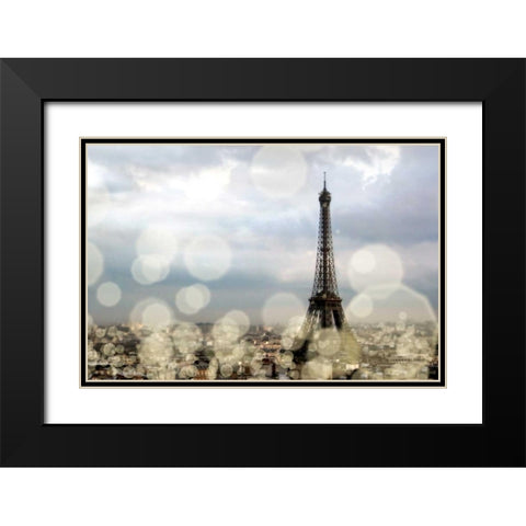 City of Lights Black Modern Wood Framed Art Print with Double Matting by Navas, Emily